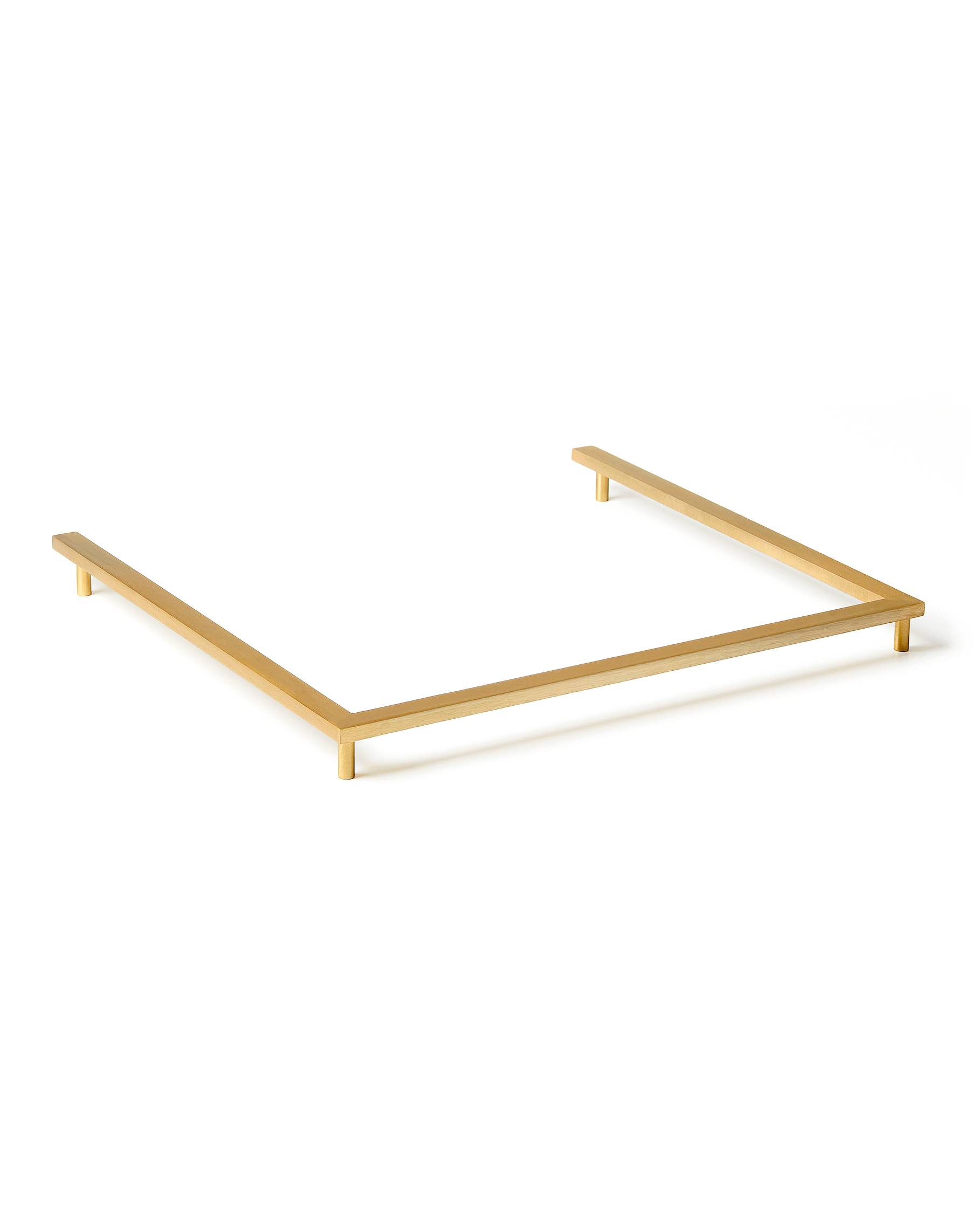 Specht's square, 23-carat gold-plated cup rail accessory for a Linea Mini espresso machine. 